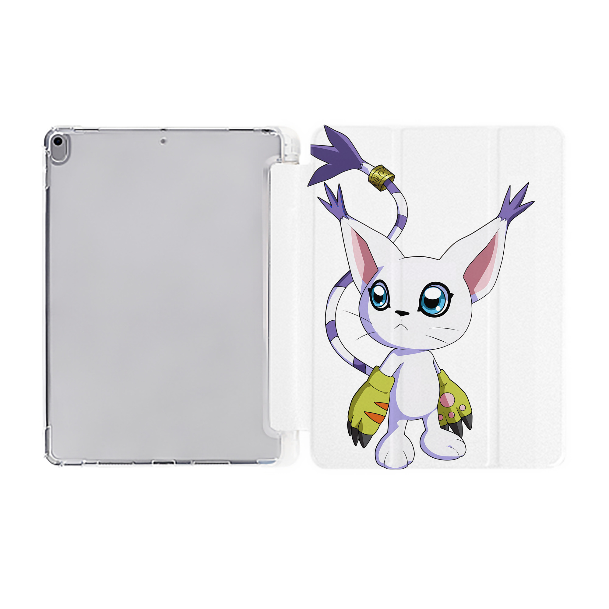 （画像用） Digimon デジタルモンスター/デジモン IPad ケース ペン収納付き 三つ折りスタンド PUレザー×シリコン 対応機種9.5/10.5/10.9インチ